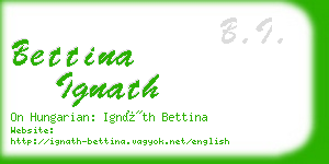 bettina ignath business card